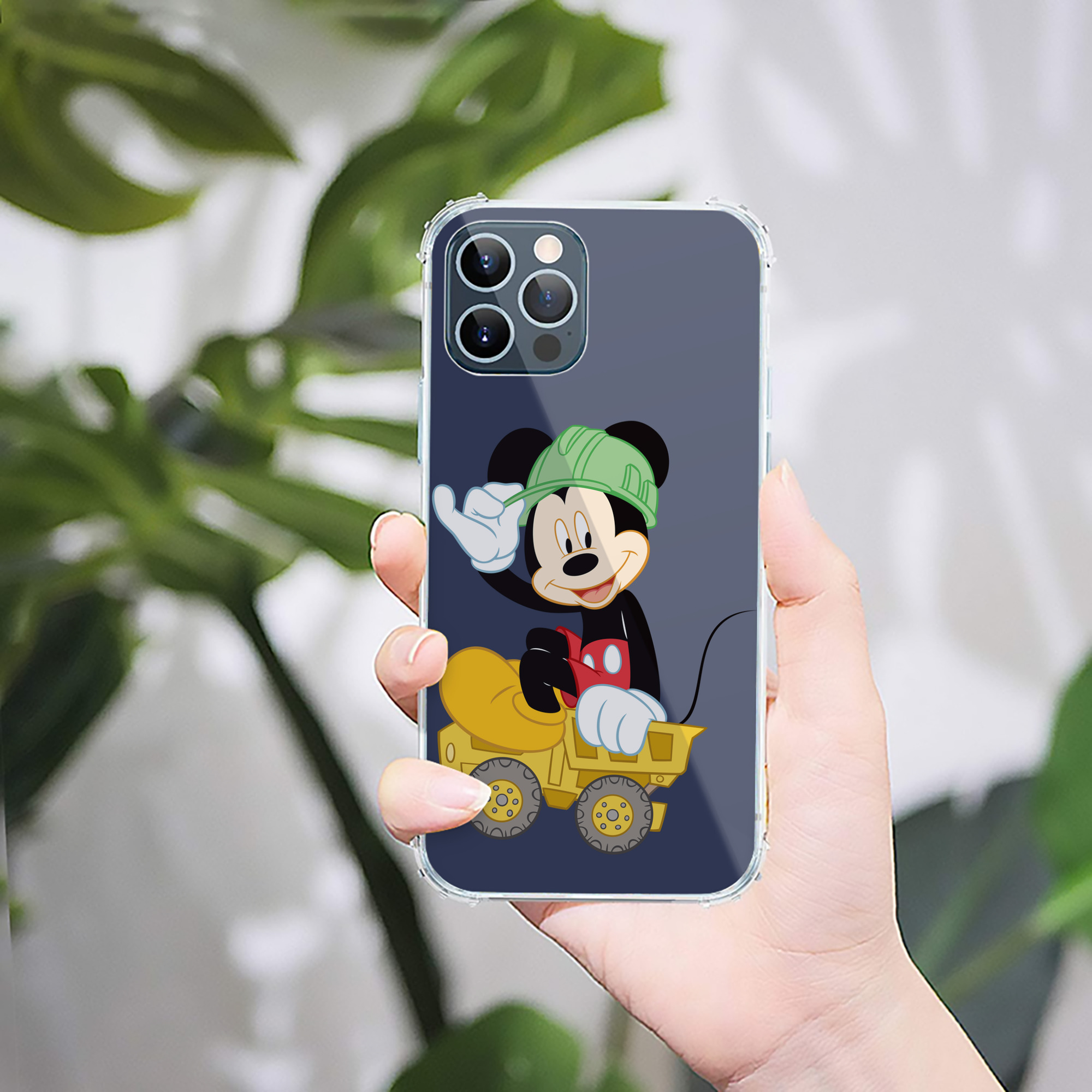 （画像用） ミッキーマウス Mickey Mouse 【iPhone 12シリーズ対応】透明スマホケース（クリアソフトケース）